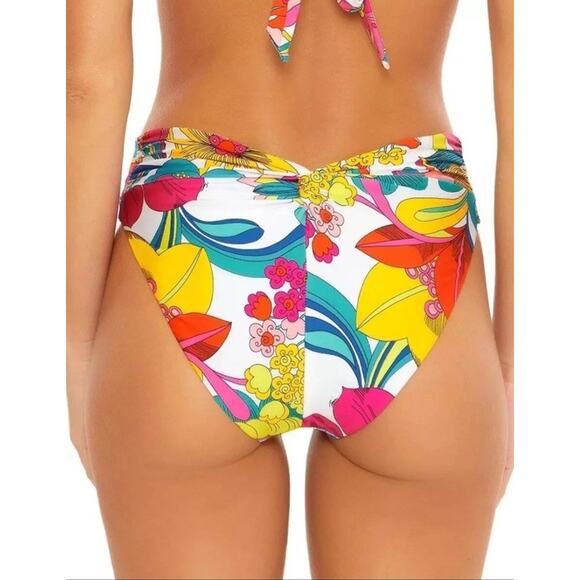 NWT Trina Turk Womens Fontaine High Waist Banded Printed Swim Bottom 14 - Picture 2 of 4